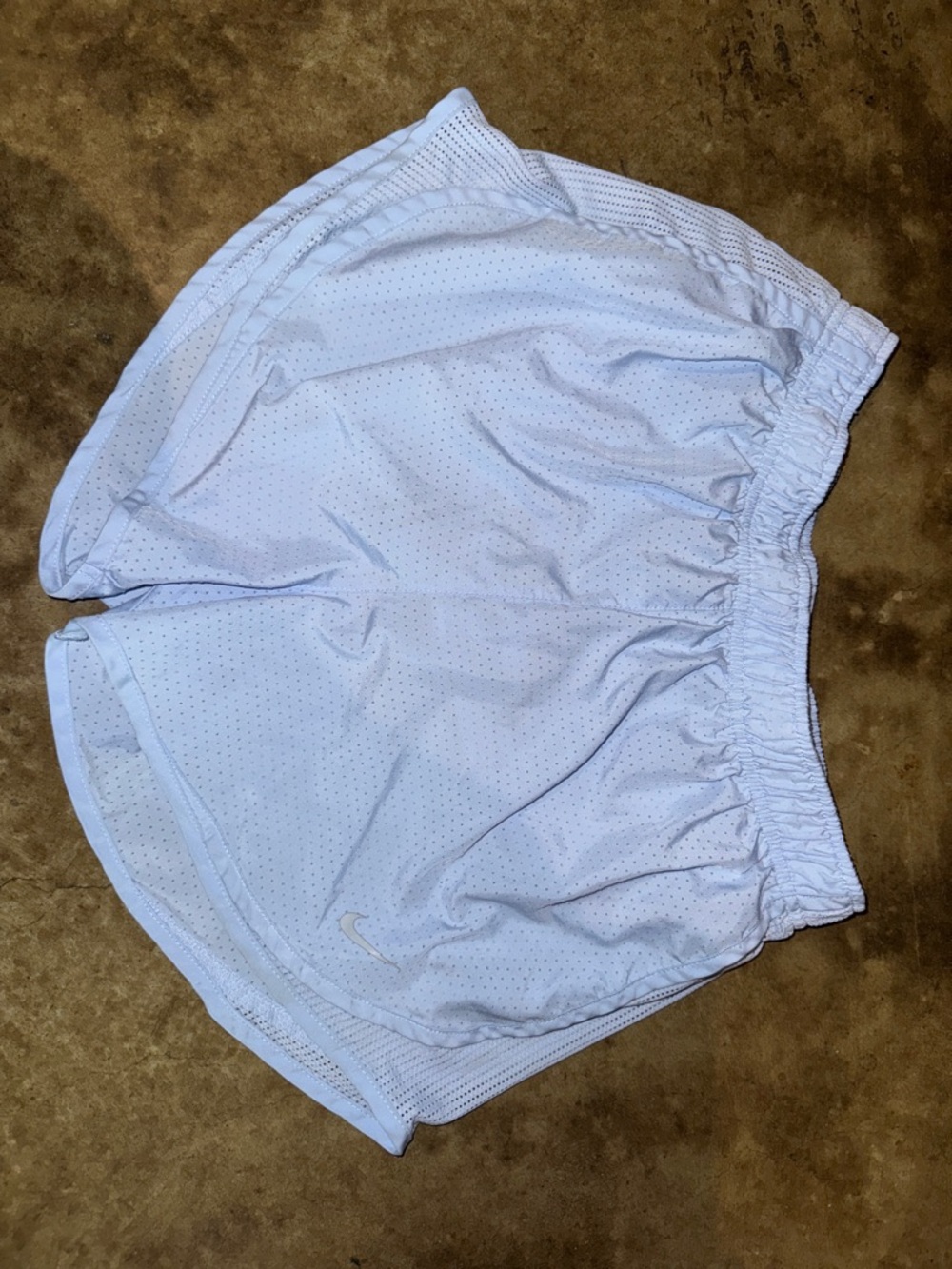 Nike Perforated Athletic Shorts in Pale Lavender